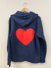 Load image into Gallery viewer, Share The Love Zip Up Hoodie Sweatshirt - Navy w/Red Heart