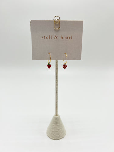 Strawberry Mini Hoops - Gold