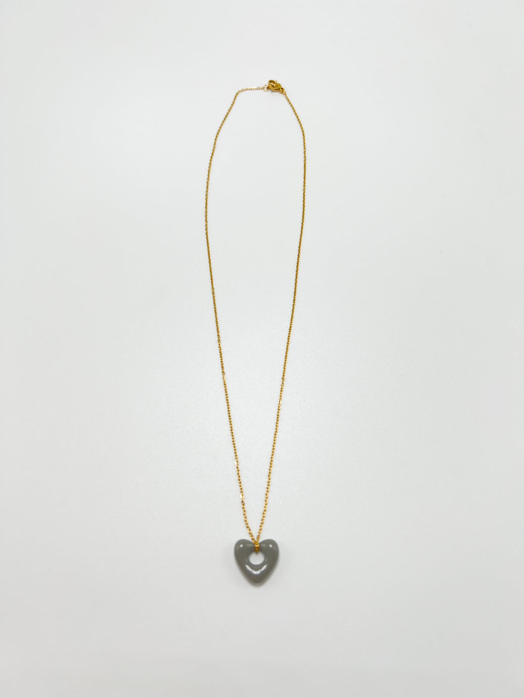 Signature Heart Necklace - Grey
