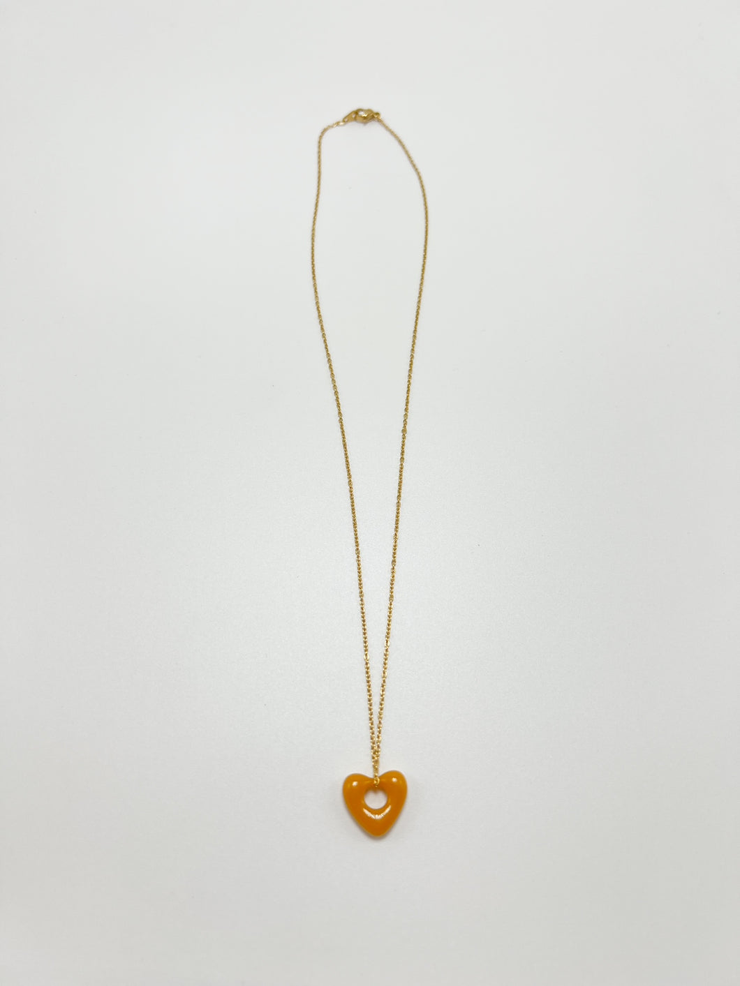 Signature Heart Necklace - Mustard