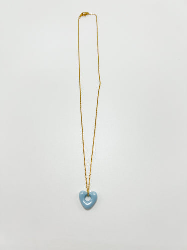 Signature Heart Necklace - Blue