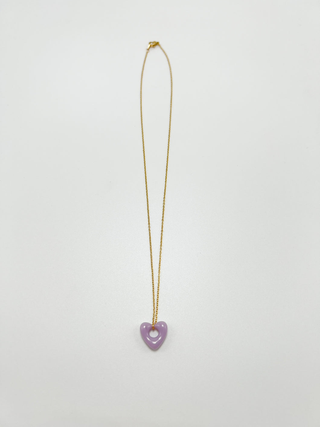 Signature Heart Necklace - Purple