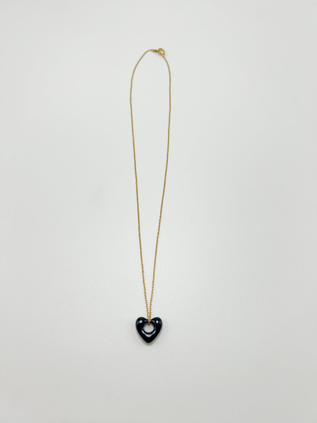 Signature Heart Necklace - Black