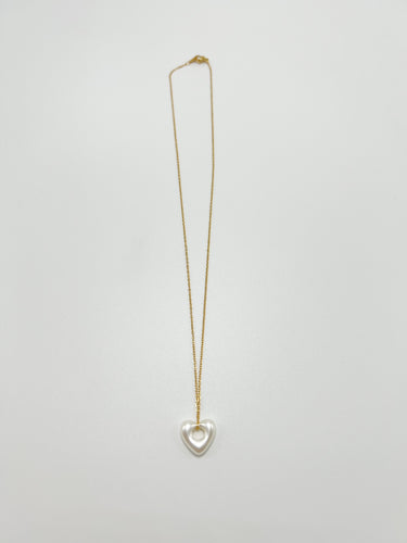Signature Heart Necklace - White