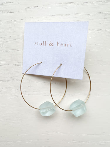 The Sea Glass Hoops