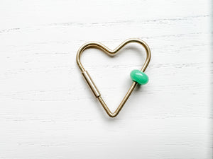 Heart Keychain with a Purpose - Jade - Stone of Protection
