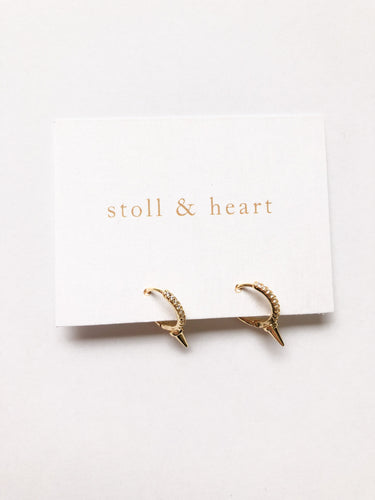 The Gold Diamond Spike Huggie