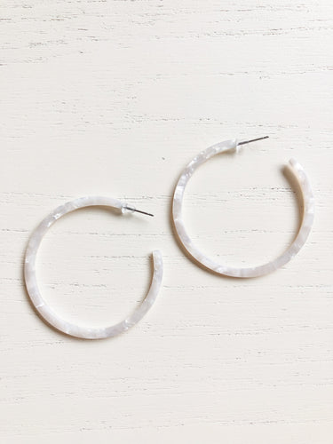 Resin Hoops - White (Thin)