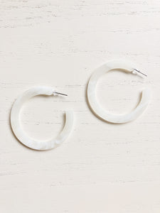 Resin Hoops - White (Thick)