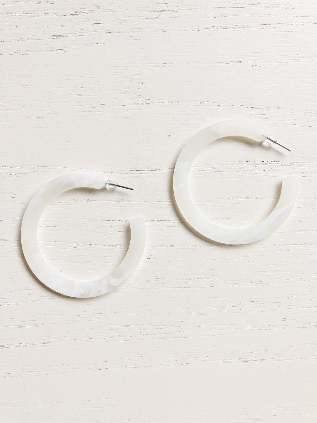 Resin Hoops - White (Thick)